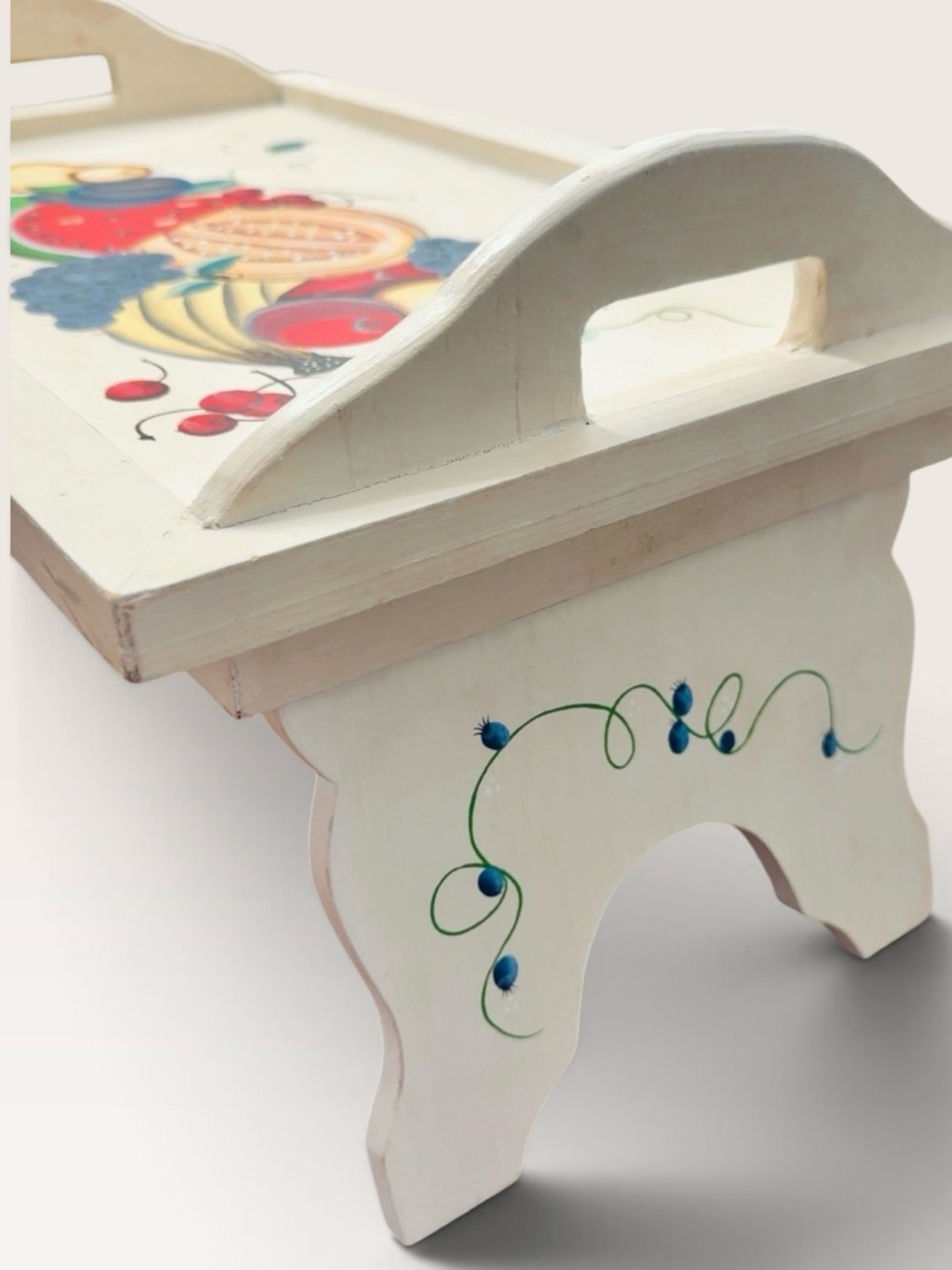 VINTAGE 1980’s COUNTRY COTTAGE FOLDING TRAY TABLE